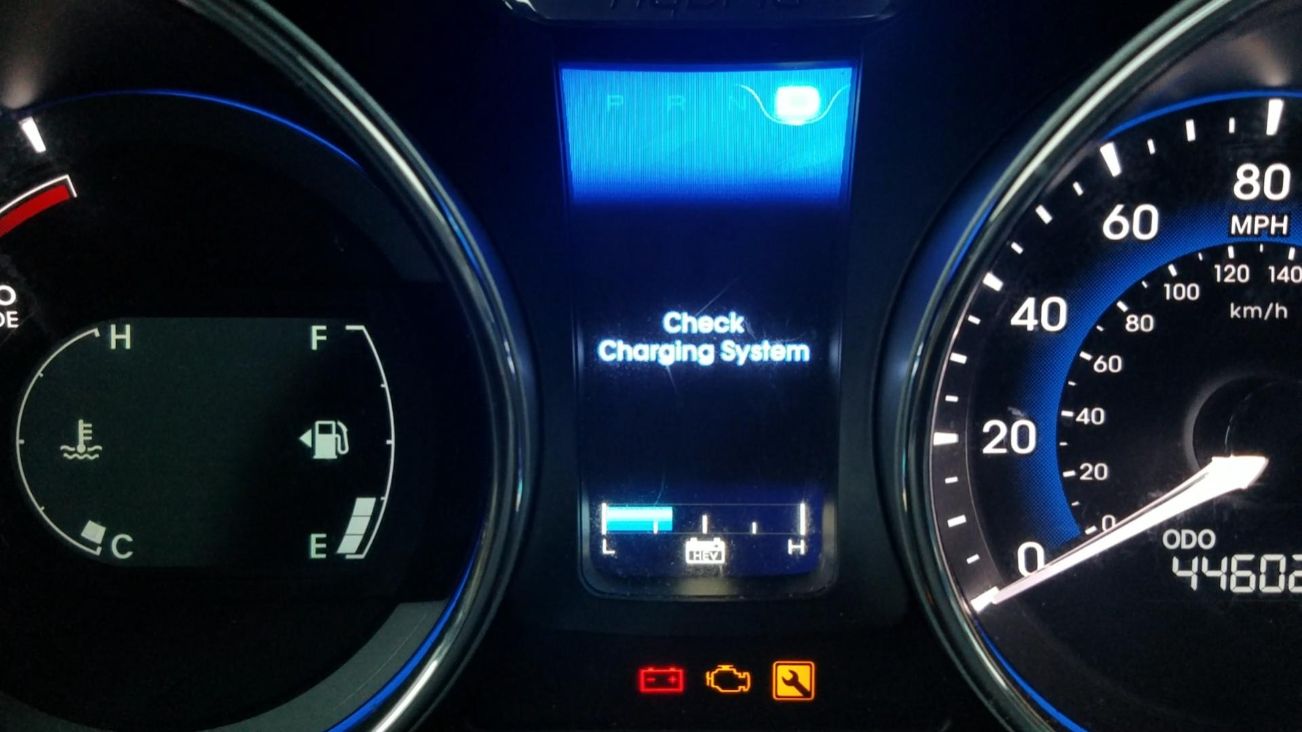 how to reset check charging system light