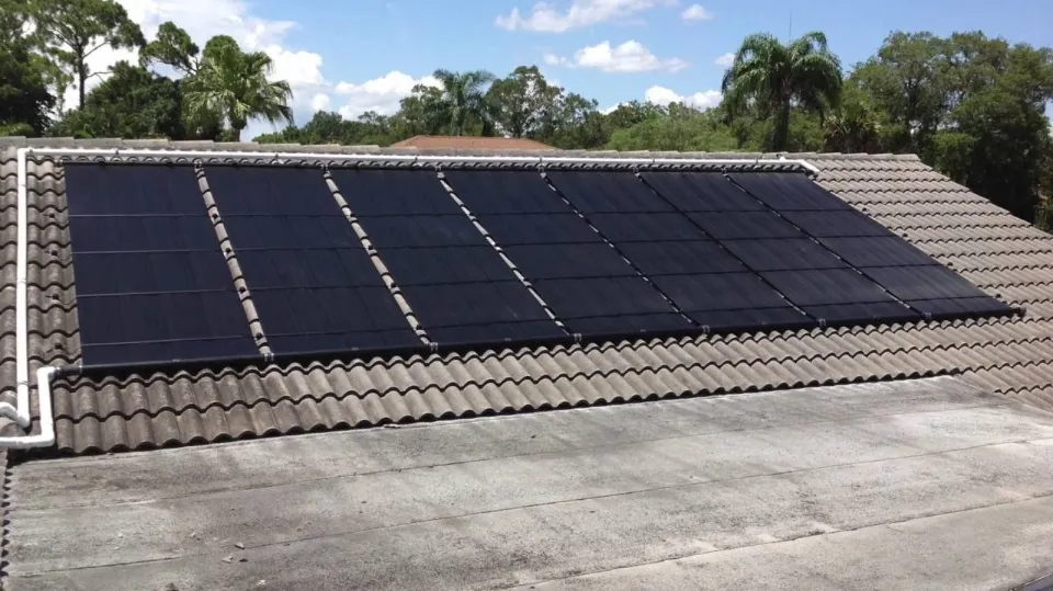 Fort Myers, FL Solar Pool Heating Installation June 2016 - YouTube